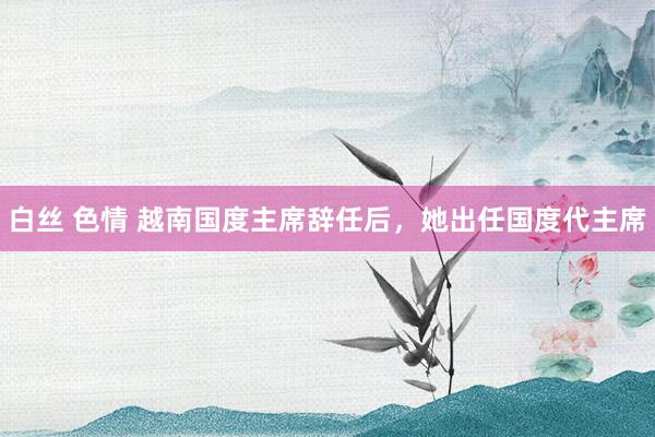 白丝 色情 越南国度主席辞任后，她出任国度代主席